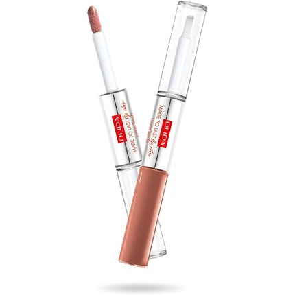 Pupa Made To Last Lip Duo Liquid Lip Colour & Topcoat Waterproof Long Lasting - Shade 012, 2x4ml