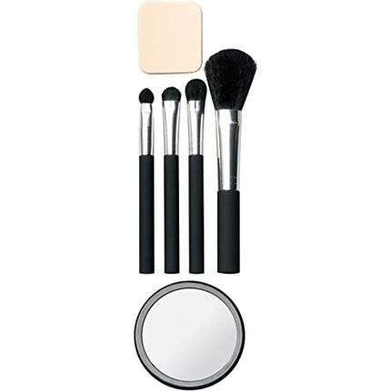 Titania Travel Set Cosmetic Brush with Makeup Mirror and Makeup Sponge