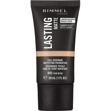 Rimmel Lasting Matte Full Coverage Lightweight Foundation 30ml 085 Fair Beige