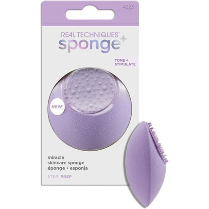 Real Techniques Miracle Multi-functional Skincare Sponge for Cleansing and Massaging Infused with Vegan Collagen