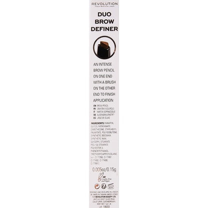 Revolution Eyebrow Pencil Duo Light Brown