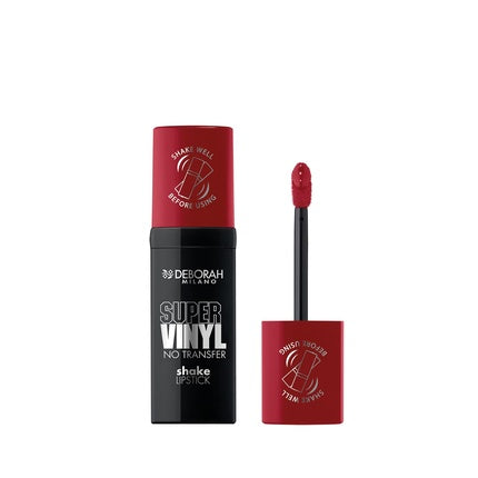 Deborah Milano Super Vinyl Liquid Lipstick No. 5 Ruby Red Intense Color No Transfer Mirror Shine Up to 16 Hours