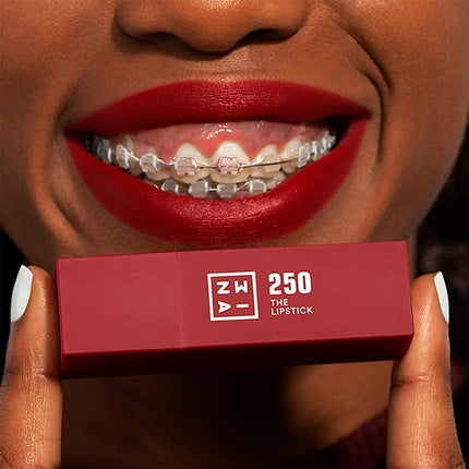3ina The Lipstick Outstanding Shade Selection Matte and Shiny Finishes 0.16oz 250 Dark Pink Red