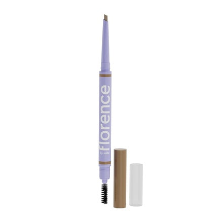 Florence by Mills Tint n' Tame Eyebrow Pencil with Angled Tip and Spoolie Brush Taupe Vegan &amp; Cruelty-Free