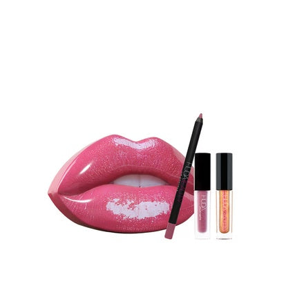 Huda Beauty Heartbreaker Set - Includes Matte Liquid Lipstick 19 Ml Miniature, Lip Liner 12 G, And Lip Strobe Liquid Lipstick 2 Ml Miniature