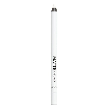 GOSH Matte Eyeliner in Intense White Creamy Soft Texture for Easy Application High Coverage Ideal for Smokey Eyes Perfect with Mascara Vegan & Perfume-Free 001 Dover White