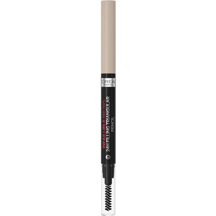 L'Oreal Paris Eyebrow Liner Brow Filling Triangular Pencil Natural Matte Finish with Spoolie Brush Up to 24H Wear Infallible 24H 8.0 Light Cool Blonde