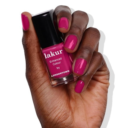 LONDONTOWN Fuchsia Pink Glossy Nail Polish Teeny 'Kini Lakur Vegan Chip-Resistant Long-Lasting Nail Lacquer 40 fl oz Teeny 'Kini