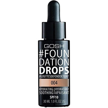 Gosh Foundation Drops Hydrating Spf10 004 Natural 30ml