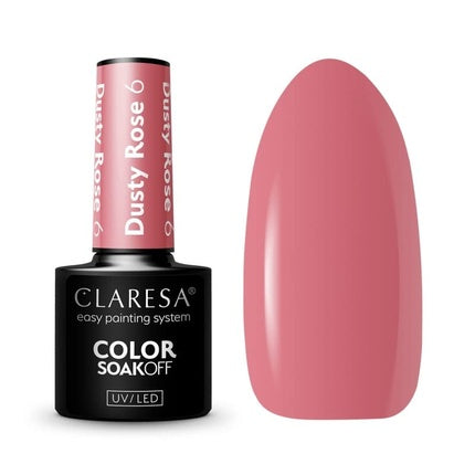 Dusty Rose UV Nail Polish 5ml Claresa - Pack of 6