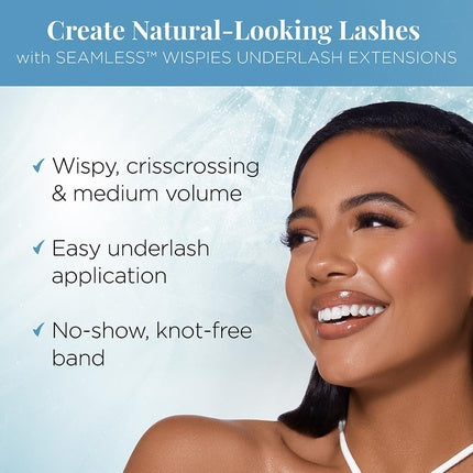 Ardell Seamless Extensions Refill Kit Wispies 32 Assorted Lengths Customizable DIY Underlash Clusters for Natural Volume & Length Knotless Design 1 Count