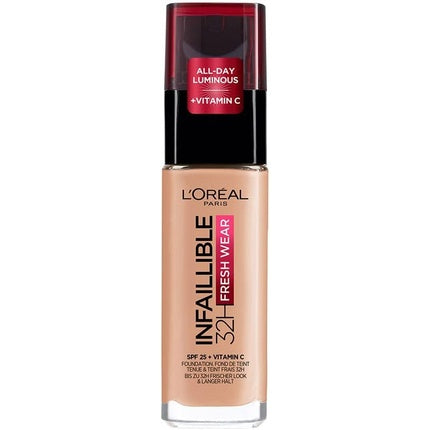L'Oreal Infallible 32H Fresh Wear Liquid Foundation Makeup With SPF25 245 Gold Honey 30ml