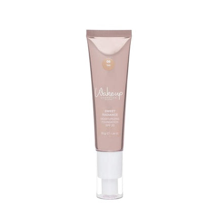 Wakeup Cosmetics Sweet Radiance Liquid Foundation SPF 20 Moisturizing with Radiant Effect Color 08 Tan 30g