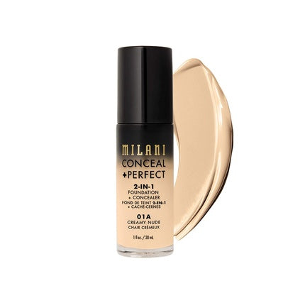 Milani Conceal + Perfect 2-in-1 Foundation + Concealer Creamy Nude 1 Fl. Oz. Cruelty-Free Liquid Foundation