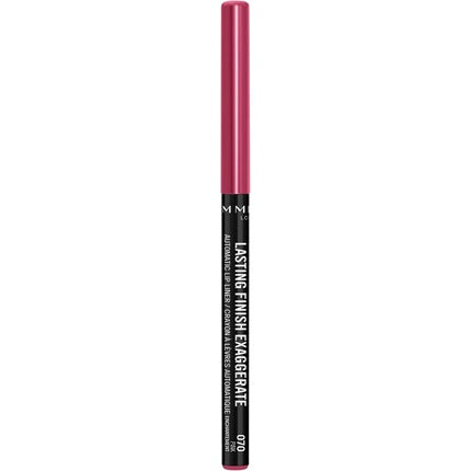 Rimmel London Exaggerate Automatic Lip Pencil Long Lasting Precise Stroke Intense Color 070 Pink Enchantment