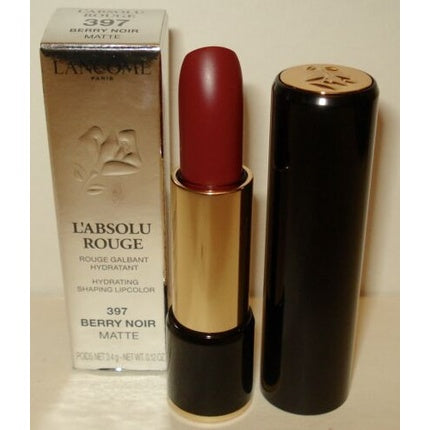 Lancome L'Absolu Rouge Lipstick 397 Berry Noir Matte Full Size NIB