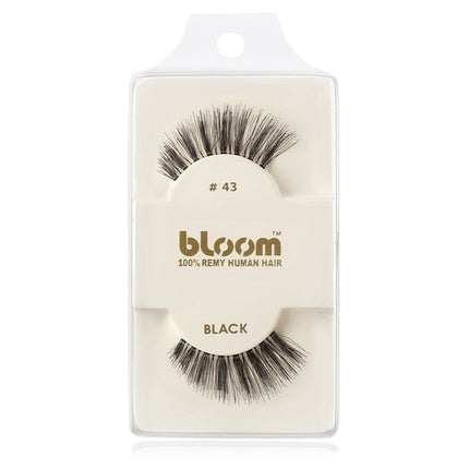 Bloom Natural False Eyelashes No. 43 (Black) - 1 cm