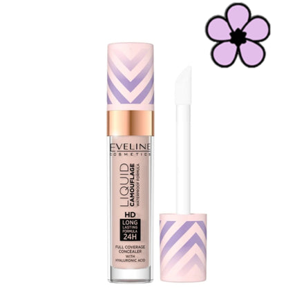 Eveline Liquid Camouflage Hd Waterproof Concealer With Hyaluronic Acid 03 Soft Natural 7.5ml