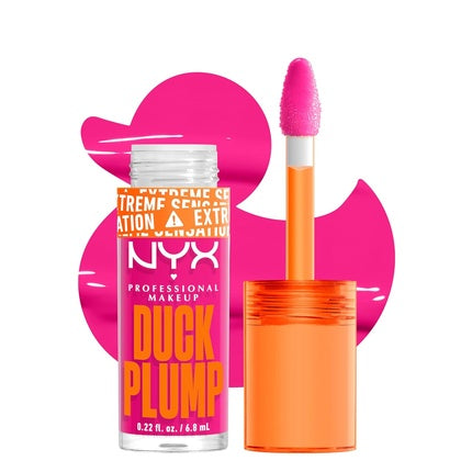 NYX Professional Makeup Lip Gloss with Pouty Effect Glossy Finish and Intense Color Extreme Volume and Fullness thanks to Ginger Oil Vegan Formula Duck Plump Lip Lacquer Bubblegum Bae
