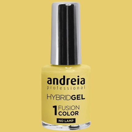 Andreia Professional Hybrid Gel Nail Polish Fusion Color H59 Yellow - 2 Steps No Lamp Required Long Lasting Easy Removal