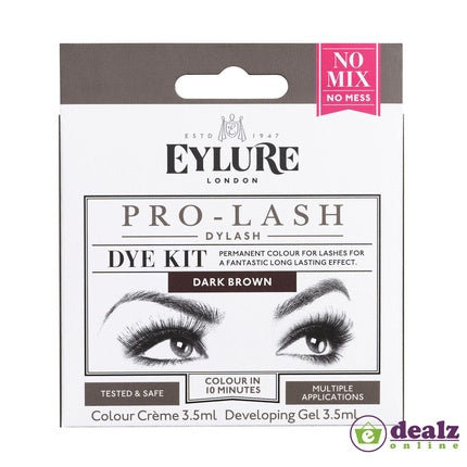 Eylure Pro Lash DyLash Dye Kit Permanent Tint Deep Dark Glossy Color