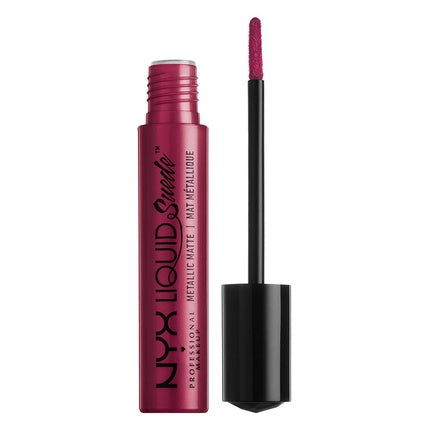NYX Professional Makeup Liquid Suede Metallic Matte Lipstick Pure Society 0.13 Fl Oz
