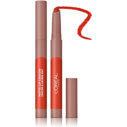 L'Oreal Paris Infallible Very Matte Lip Crayon Lipstick Smudge Proof Red