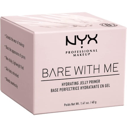 NYX Professional Makeup Bare With Me Hydrating Jelly Primer with Aloe and Cucumber Extract Water-Based Gel Formula Inspired by Skincare 40ml