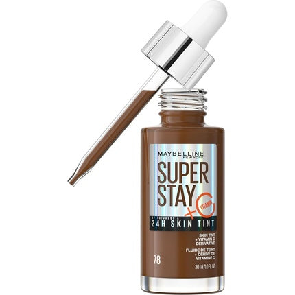 Maybelline Super Stay Skin Tint Foundation with Vitamin C Long-Lasting Vegan Formula Shade 78