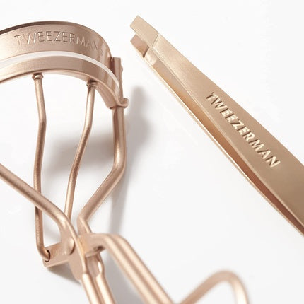 Tweezerman Rose Gold Tweezer and Lash Curler Set