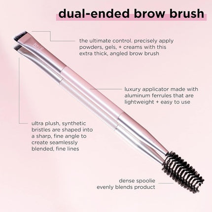 Real Techniques Double Ended Eyebrow Brush for Shaping and Plumping