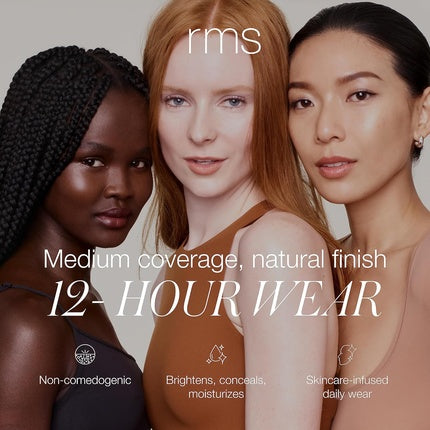 RMS Beauty ReEvolve Natural Finish Foundation Liquid Face Makeup Skin Tint Refillable Pump 44 Full Size
