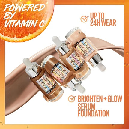 Maybelline Super Stay Skin Tint Foundation with Vitamin C Long-Lasting up to 24H Vegan Formula Shade 66 30ml