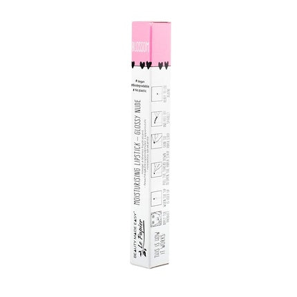 Beauty Made Easy Le Papier Moisturizing Vegan Lipstick with Shea Butter Glossy Nudes Blossom 6g