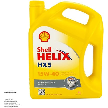 Shell Helix Super HX5 15W-40 Motor Oil 4L