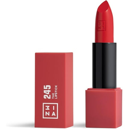 3INA Makeup The Lipstick 245 Pink Red Lipstick with Vitamin E and Shea Butter Long Lasting Lip Color Matte Finish Creamy Texture Vegan Cruelty Free