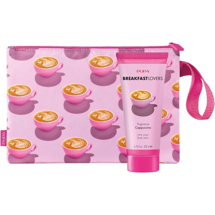 Breakfast Lovers Set Cappuccino by Pupa Milano for Women 6.76oz Body Lotion Purse