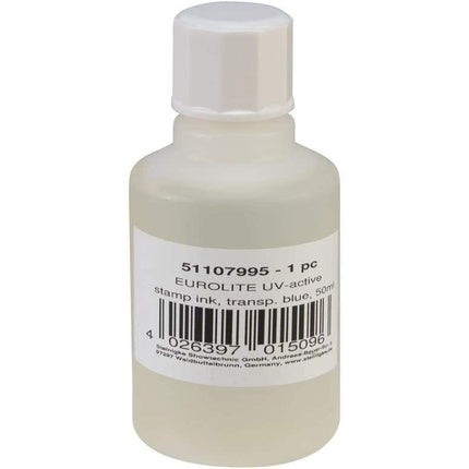 Eurolite Uv-Active Stamp Ink, Transparent Blue, 50ml | Uv Active