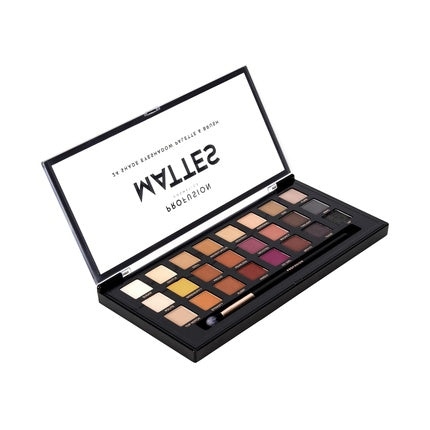 Profusion Cosmetics Mattes 24 Shade Eyeshadow Palette and Pro Brush for Stunning Eye Look - Cruelty Free and Vegan Friendly Makeup Kit