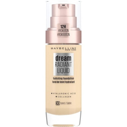Maybelline Dream Radiant Liquid Hydrating Foundation with Hyaluronic Acid and Collagen 30 Sand