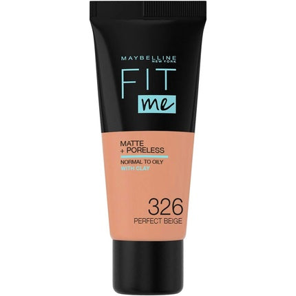 Maybelline New York Fluid Tone on Tone Fit Me! Matte and Poreless Foundation Shade 326 Perfect Brown NU