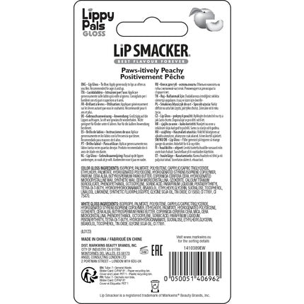 Lip Smacker Lippy Pals Panda Flavored Lip Gloss for Kids Peach Flavor Paws-itively Peachy Gel