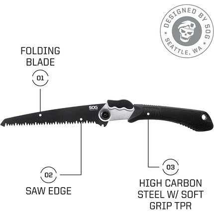 Sog Folding Saw - Wood Hand Pruning Camping Saw with 8.25 Inch Blade