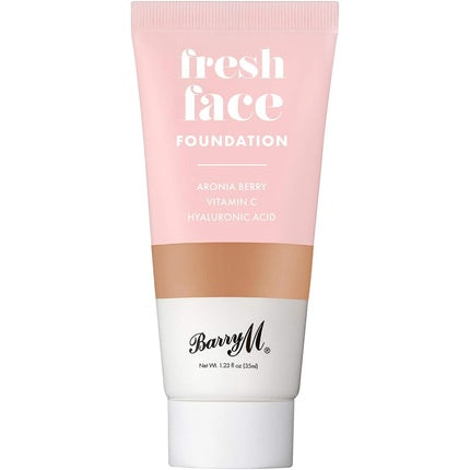 Barry M Cosmetics Fresh Face Lightweight Liquid Foundation with Hyaluronic Acid and Vitamin C Shade 12