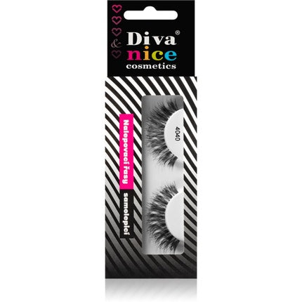 Diva &amp; Nice Cosmetics False Eyelashes in Natural Hair No. 4040 - 1 pc