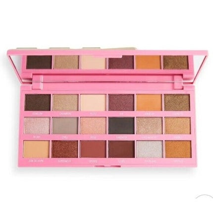 I ❤️ Revolution Rose Fizz Shadow Palette 18 Intense Eyeshadow Shades - New in Box