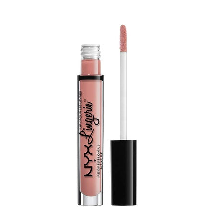 NYX Professional Makeup Lip Lingerie Matte Liquid Lipstick Silk Indulgent Baby Pink Nude 0.13oz