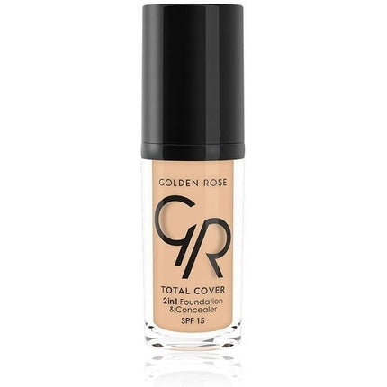 Golden Rose Total Cover 2 in 1 SPF15 Foundation & Concealer 02 Ivory