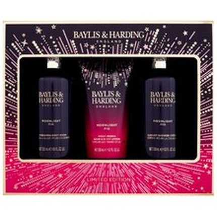 Baylis & Harding Moonlight Fig Body Set - Includes 300 Ml Shower Gel, 200 Ml Body Lotion, And 300 Ml Shower Cream