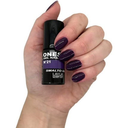 LAYLA COSMETICS One Step Gel Nail Polish Purple Rain Number 21